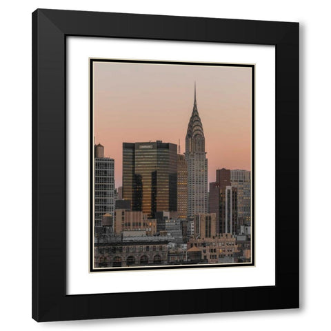 Chrysler Building in New York city Black Modern Wood Framed Art Print with Double Matting by Frank, Assaf