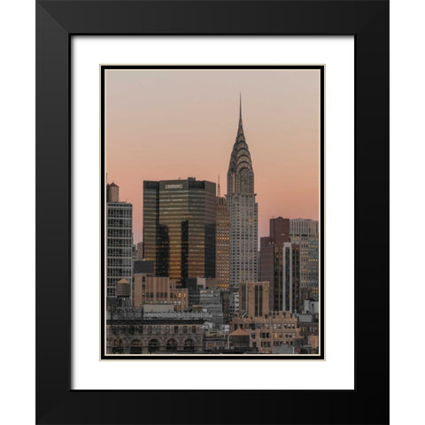 Chrysler Building in New York city Black Modern Wood Framed Art Print with Double Matting by Frank, Assaf
