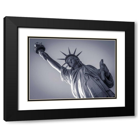 Statue Of Liberty, New York Black Modern Wood Framed Art Print with Double Matting by Frank, Assaf