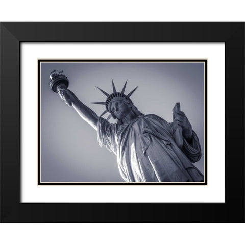Statue Of Liberty, New York Black Modern Wood Framed Art Print with Double Matting by Frank, Assaf