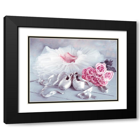 Ballet shoes and skirt Black Modern Wood Framed Art Print with Double Matting by Frank, Assaf