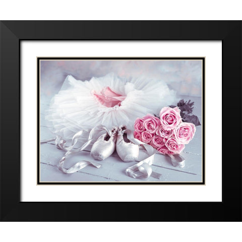 Ballet shoes and skirt Black Modern Wood Framed Art Print with Double Matting by Frank, Assaf