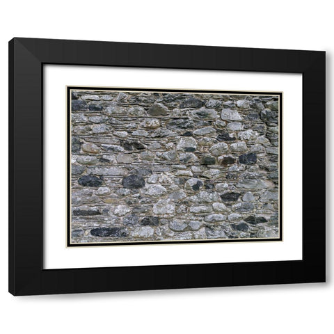 Stone wall Black Modern Wood Framed Art Print with Double Matting by Frank, Assaf