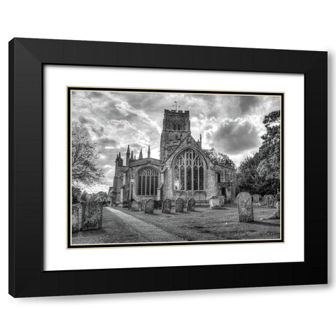 Old church in Northleach town-Cotswolds-UK Black Modern Wood Framed Art Print with Double Matting by Frank, Assaf