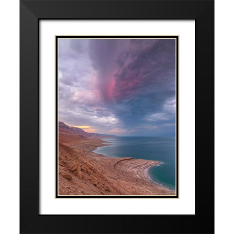 Dead Sea, Israel Black Modern Wood Framed Art Print with Double Matting by Frank, Assaf