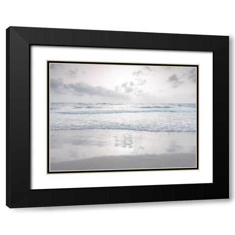Tranquil beach with cloudscape Black Modern Wood Framed Art Print with Double Matting by Frank, Assaf