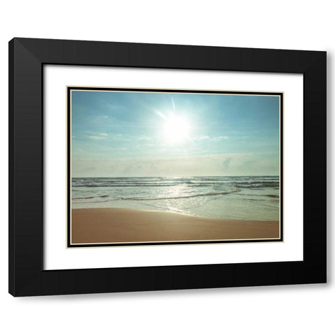 Beautiful beach on a bright sunny day Black Modern Wood Framed Art Print with Double Matting by Frank, Assaf