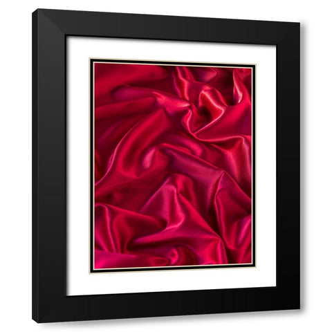 Pink silk cloth Black Modern Wood Framed Art Print with Double Matting by Frank, Assaf