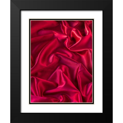 Pink silk cloth Black Modern Wood Framed Art Print with Double Matting by Frank, Assaf