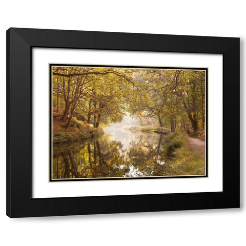 Basingstoke canal Black Modern Wood Framed Art Print with Double Matting by Frank, Assaf
