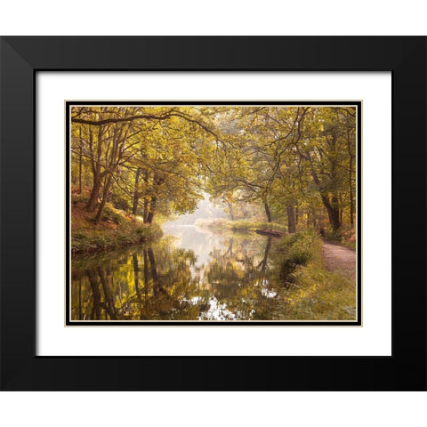Basingstoke canal Black Modern Wood Framed Art Print with Double Matting by Frank, Assaf