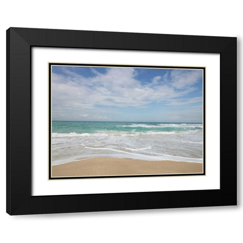 Beautiful tropical beach Black Modern Wood Framed Art Print with Double Matting by Frank, Assaf