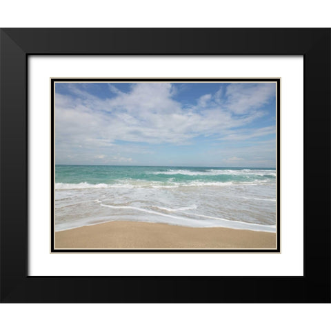 Beautiful tropical beach Black Modern Wood Framed Art Print with Double Matting by Frank, Assaf