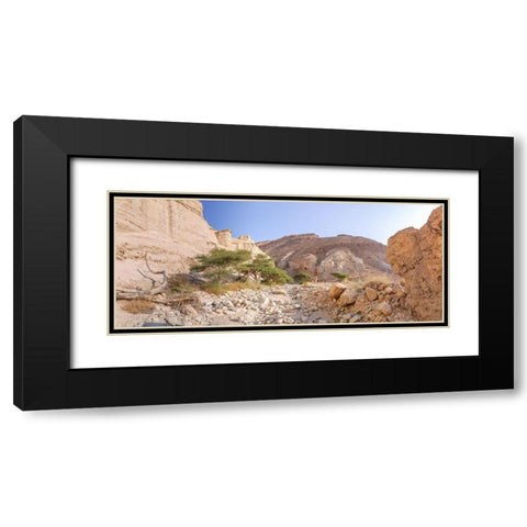 Negev Desert-Israel Black Modern Wood Framed Art Print with Double Matting by Frank, Assaf