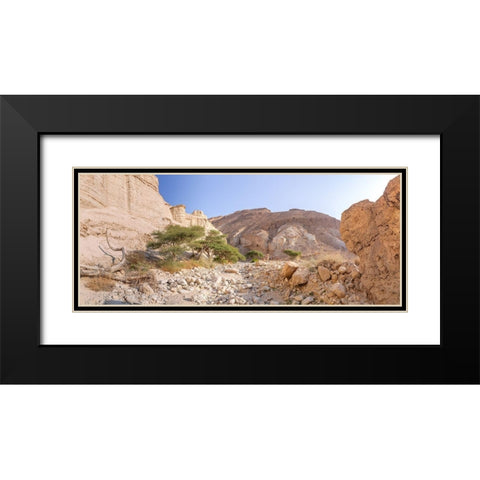 Negev Desert-Israel Black Modern Wood Framed Art Print with Double Matting by Frank, Assaf
