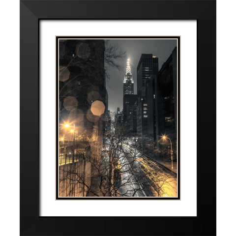 Chrysler Building in New York city Black Modern Wood Framed Art Print with Double Matting by Frank, Assaf