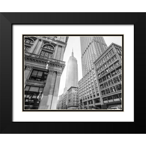 Empire state building, New York Black Modern Wood Framed Art Print with Double Matting by Frank, Assaf