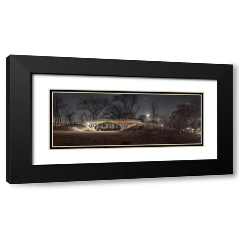 Central park in evening, New York Black Modern Wood Framed Art Print with Double Matting by Frank, Assaf