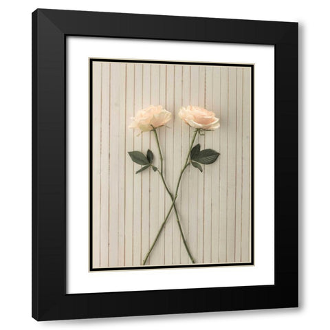 Roses on table Black Modern Wood Framed Art Print with Double Matting by Frank, Assaf