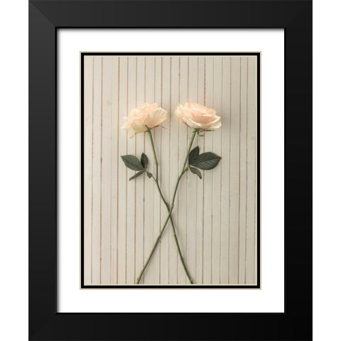 Roses on table Black Modern Wood Framed Art Print with Double Matting by Frank, Assaf