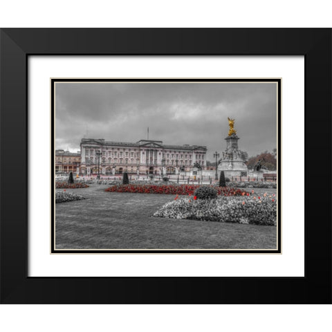 Buckingham Palace and St James Park, London Black Modern Wood Framed Art Print with Double Matting by Frank, Assaf