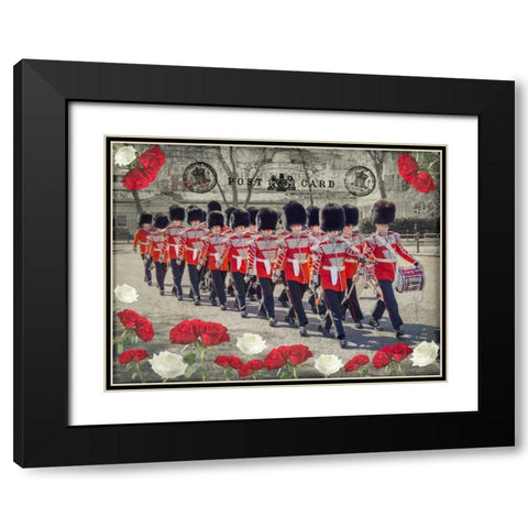 Changing the Guard, Buckingham Palace, London Black Modern Wood Framed Art Print with Double Matting by Frank, Assaf