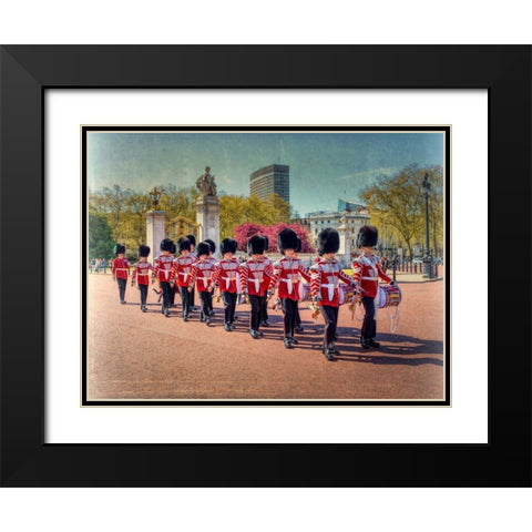 Changing the Guard, Buckingham Palace, London Black Modern Wood Framed Art Print with Double Matting by Frank, Assaf