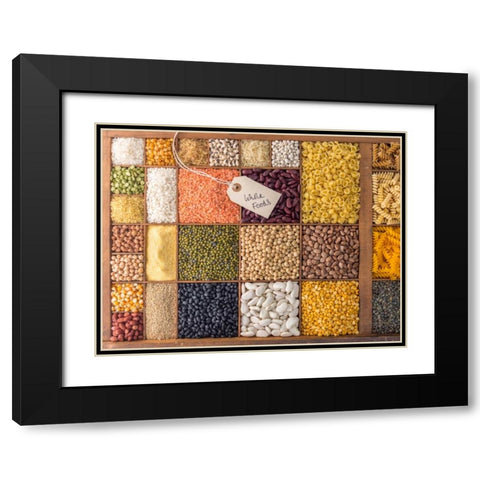 Dog with bunch of roses by the canal Black Modern Wood Framed Art Print with Double Matting by Frank, Assaf