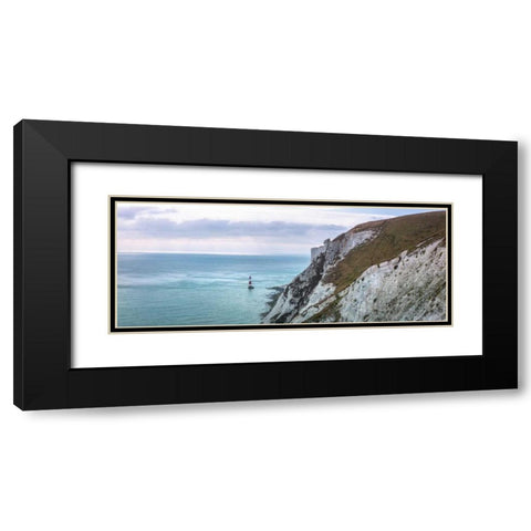 Beachy Head and Lighthouse, Eastbourne, England, UK Black Modern Wood Framed Art Print with Double Matting by Frank, Assaf