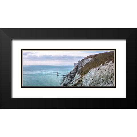 Beachy Head and Lighthouse, Eastbourne, England, UK Black Modern Wood Framed Art Print with Double Matting by Frank, Assaf