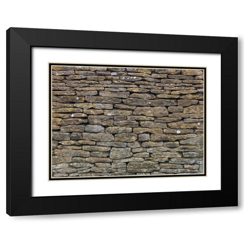 Stone wall background Black Modern Wood Framed Art Print with Double Matting by Frank, Assaf