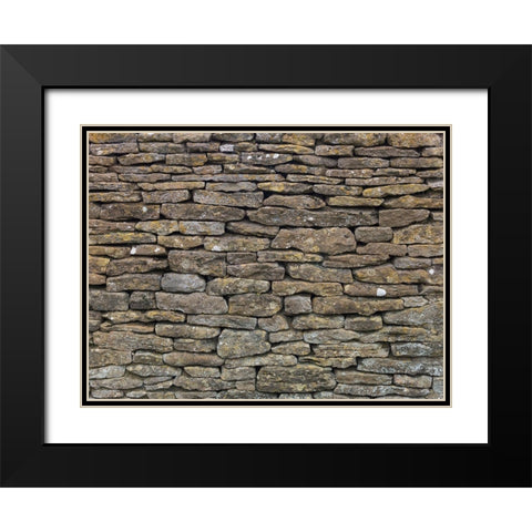 Stone wall background Black Modern Wood Framed Art Print with Double Matting by Frank, Assaf