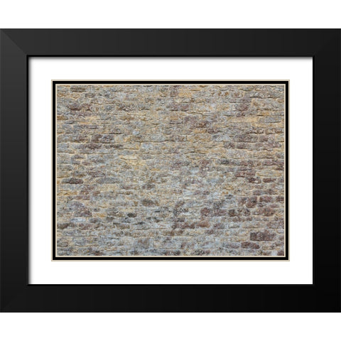 Old rustic stone wall Black Modern Wood Framed Art Print with Double Matting by Frank, Assaf