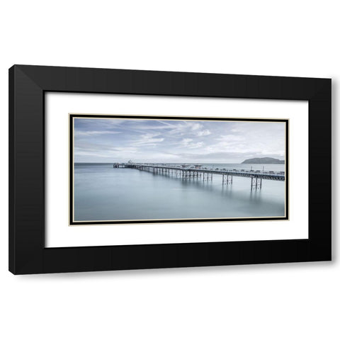 Llandudno Pier-North Wales Black Modern Wood Framed Art Print with Double Matting by Frank, Assaf