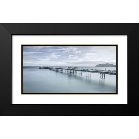 Llandudno Pier-North Wales Black Modern Wood Framed Art Print with Double Matting by Frank, Assaf