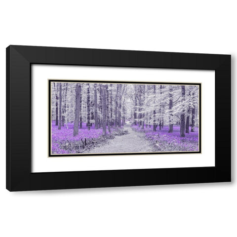 Path through bluebell forest, FTBR 1848 Black Modern Wood Framed Art Print with Double Matting by Frank, Assaf