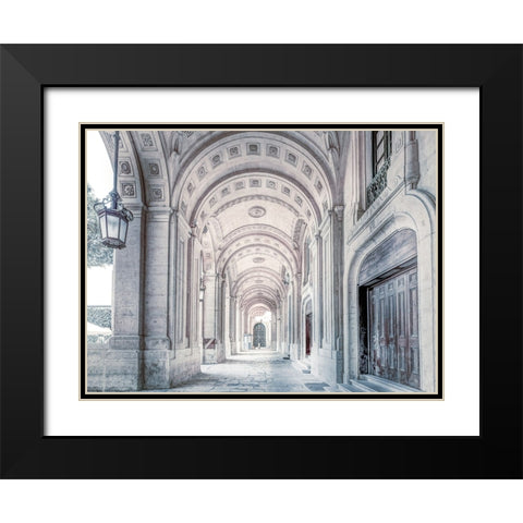 National Library of Malta, Valletta Black Modern Wood Framed Art Print with Double Matting by Frank, Assaf