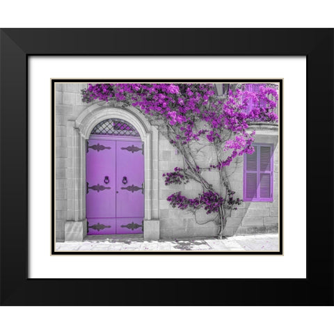 Maltese house in Mdina-Malta Black Modern Wood Framed Art Print with Double Matting by Frank, Assaf