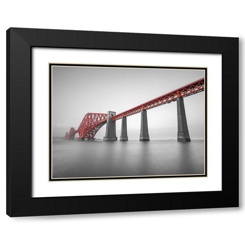 Forth Rail Bridge, Scotland Black Modern Wood Framed Art Print with Double Matting by Frank, Assaf