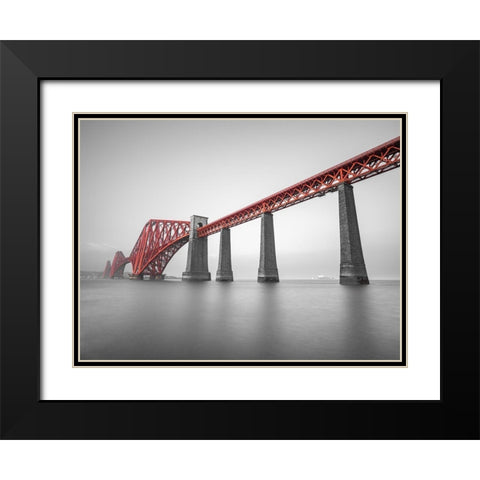 Forth Rail Bridge, Scotland Black Modern Wood Framed Art Print with Double Matting by Frank, Assaf