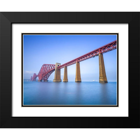 Forth Rail Bridge, Scotland Black Modern Wood Framed Art Print with Double Matting by Frank, Assaf