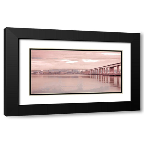 Tay Road Bridge over river Tay-Dundee-Scotland Black Modern Wood Framed Art Print with Double Matting by Frank, Assaf