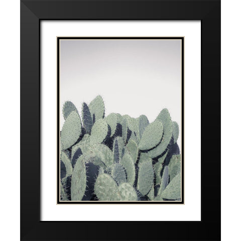 Cacti Black Modern Wood Framed Art Print with Double Matting by Frank, Assaf