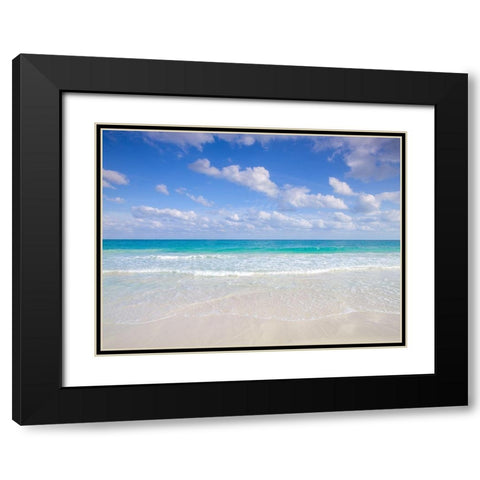 Cancun beach-Mexico Black Modern Wood Framed Art Print with Double Matting by Frank, Assaf
