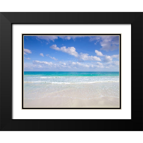 Cancun beach-Mexico Black Modern Wood Framed Art Print with Double Matting by Frank, Assaf