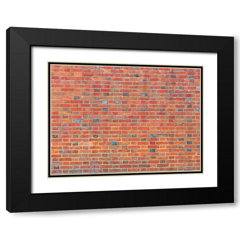 Brick wall Black Modern Wood Framed Art Print with Double Matting by Frank, Assaf