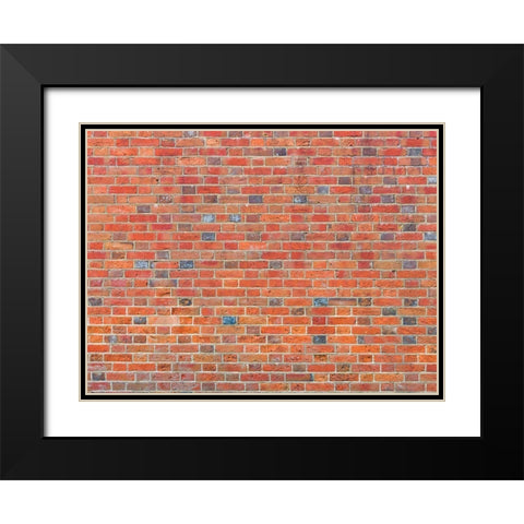 Brick wall Black Modern Wood Framed Art Print with Double Matting by Frank, Assaf