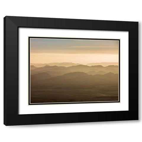 Ramon Crater-Negev-Israel Black Modern Wood Framed Art Print with Double Matting by Frank, Assaf