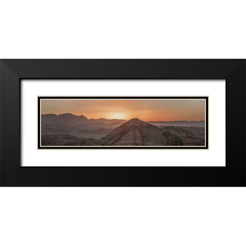 Ramon Crater-Negev-Israel Black Modern Wood Framed Art Print with Double Matting by Frank, Assaf