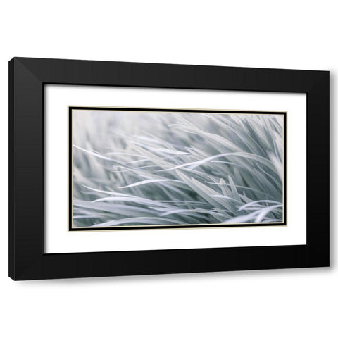 Leaves-abstract Black Modern Wood Framed Art Print with Double Matting by Frank, Assaf
